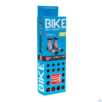 Compressport racing socks bike bl/re t4