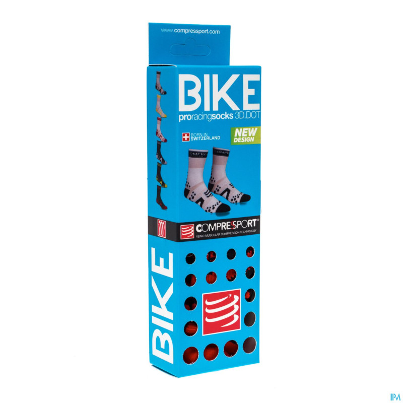 Compressport racing socks bike bl/re t4