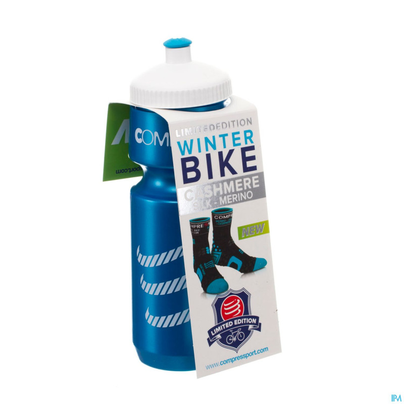 Compressport winter socks bike bl/or t1
