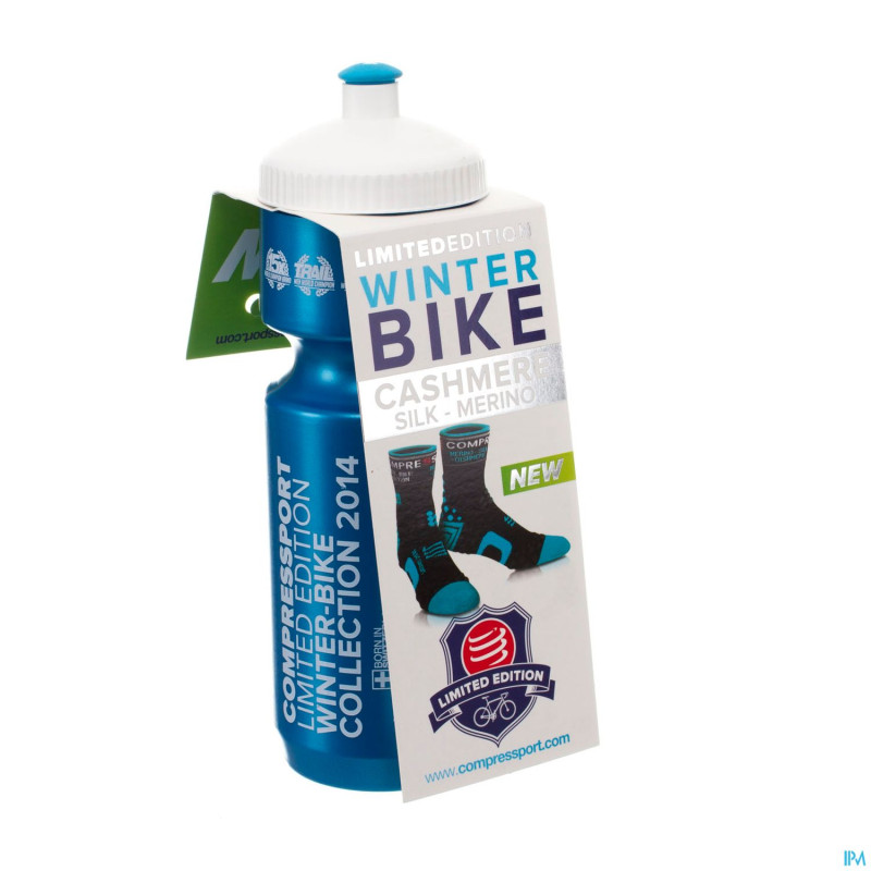 Compressport winter socks bike bl/or t2