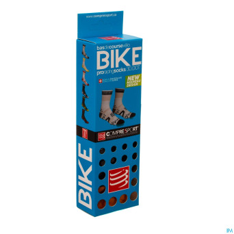 Compressport winter socks bike bl/or t4
