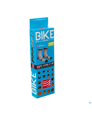 Compressport winter socks bike bl/or t5