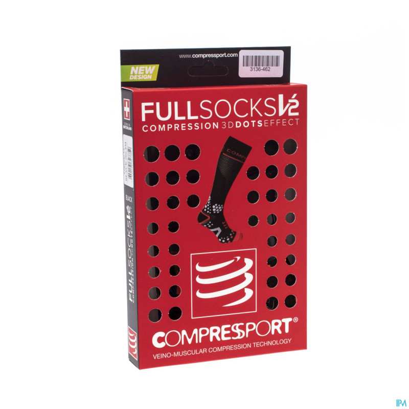 Compressport full socks black 2m
