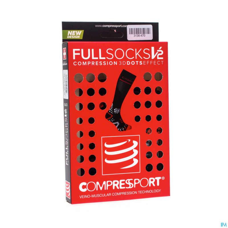 Compressport full socks black 2l