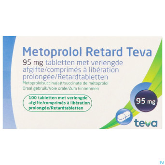 Metoprolol  95mg retard teva comp liber prol 100
