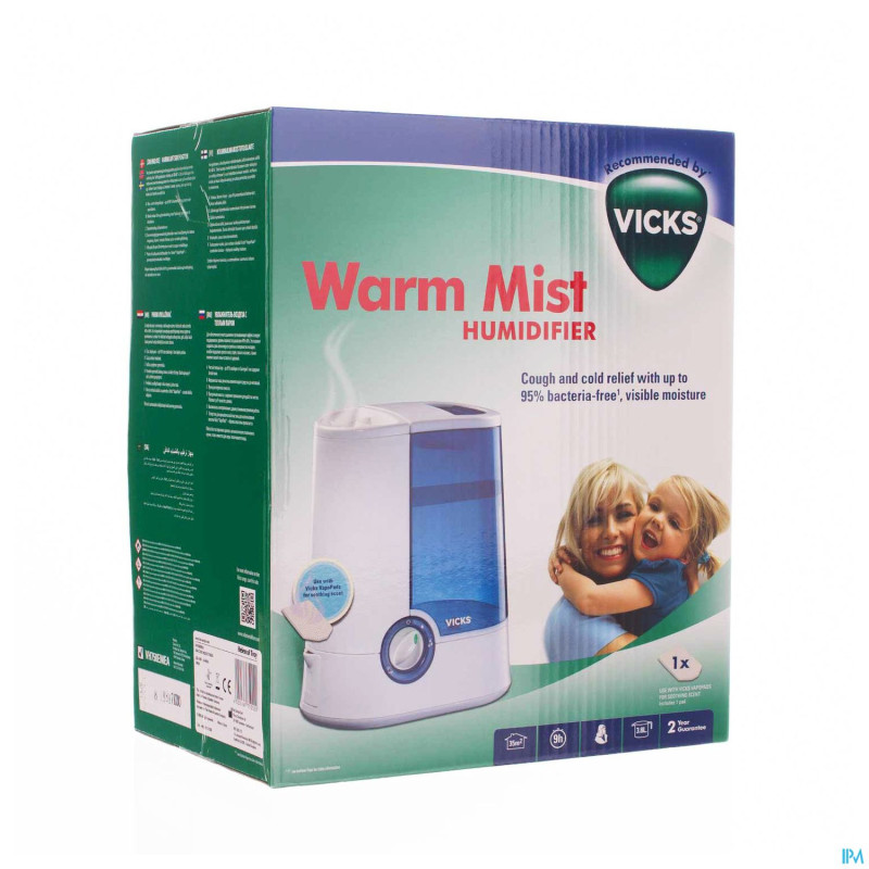Vicks vh750e msh humidificateur vapeur chaude