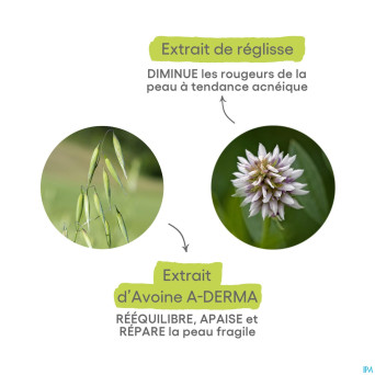 Aderma phys-ac gel moussant purifiant 400ml