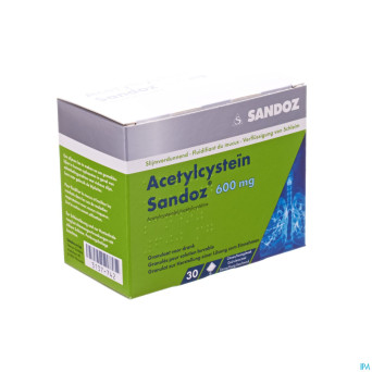 Acetylcystein sandoz 600mg granul. boisson sach 30