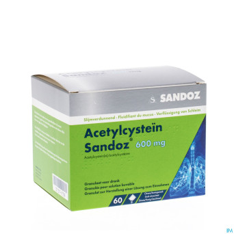 Acetylcystein sandoz 600mg granul. boisson sach 60