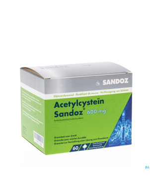 Acetylcystein sandoz 600mg granul. boisson sach 60