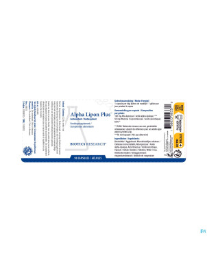 Alpha lipon plus biotics    caps 90