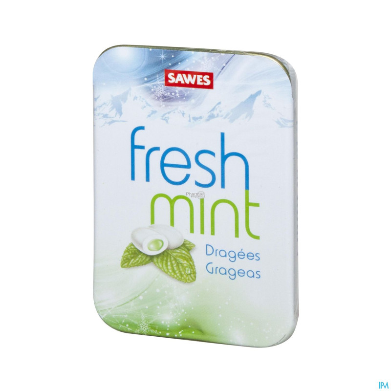 Sawes dragees fresh mint  boite 20g
