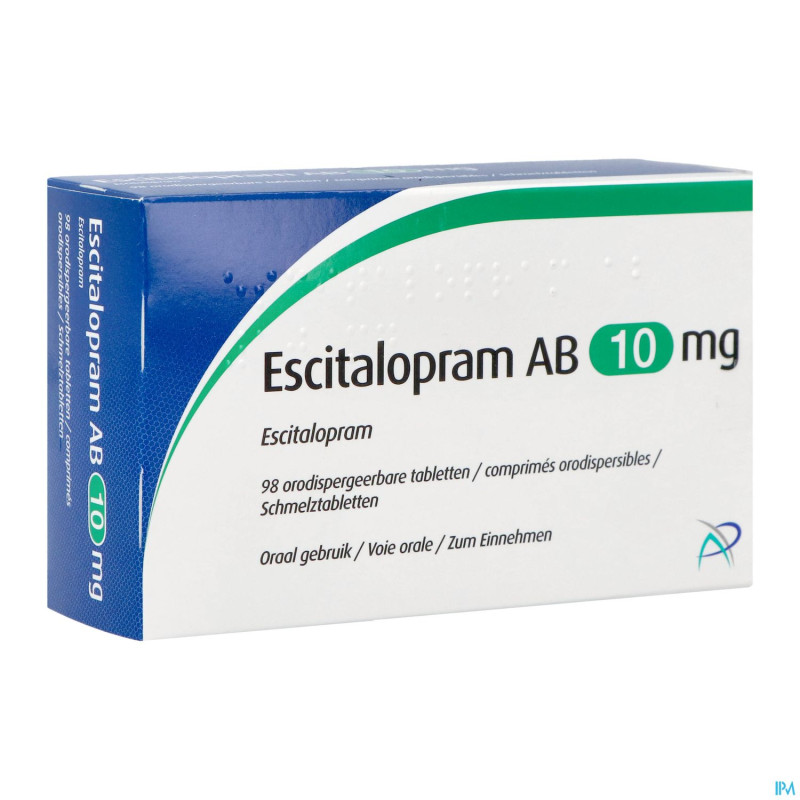Escitalopram ab 10mg comp orodisp  98 x 10mg