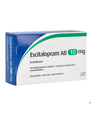 Escitalopram ab 10mg comp orodisp  98 x 10mg