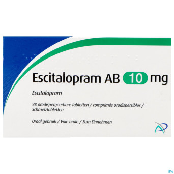 Escitalopram ab 10mg comp orodisp  98 x 10mg
