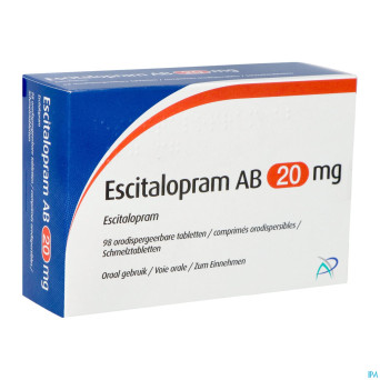 Escitalopram ab 20mg comp orodisp  98 x 20mg