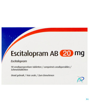Escitalopram ab 20mg comp orodisp  98 x 20mg