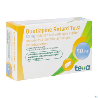 Quetiapine retard teva  50 mg comp  30 x  50mg
