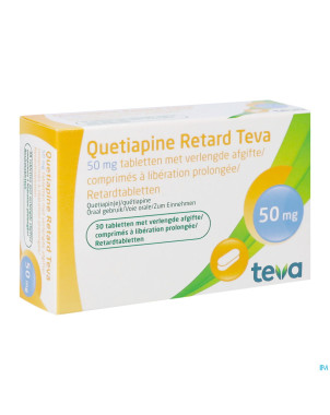 Quetiapine retard teva  50 mg comp  30 x  50mg