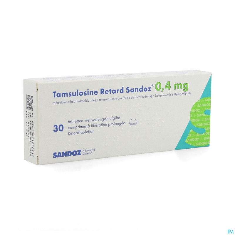 Tamsulosine retard sandoz 0,4mg comp pell  30