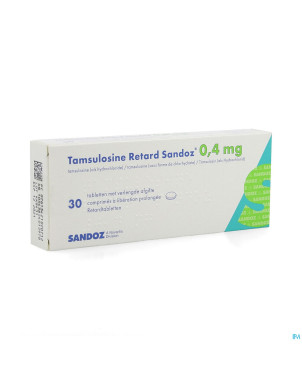Tamsulosine retard sandoz 0,4mg comp pell  30