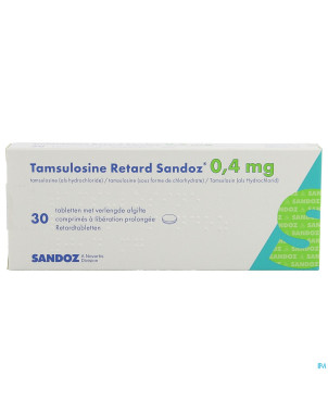 Tamsulosine retard sandoz 0,4mg comp pell  30