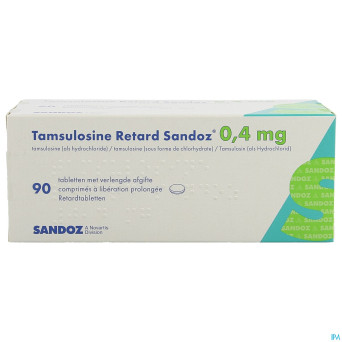 Tamsulosine retard sandoz 0,4mg comp pell  90