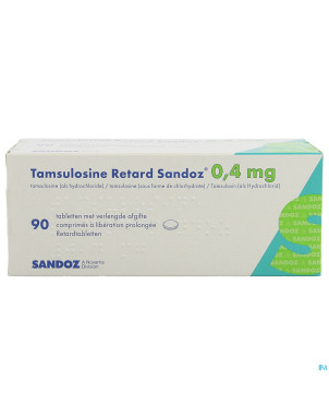 Tamsulosine retard sandoz 0,4mg comp pell  90