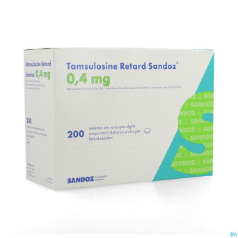 Tamsulosine retard sandoz 0,4mg comp pell 200
