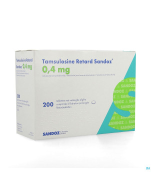 Tamsulosine retard sandoz 0,4mg comp pell 200