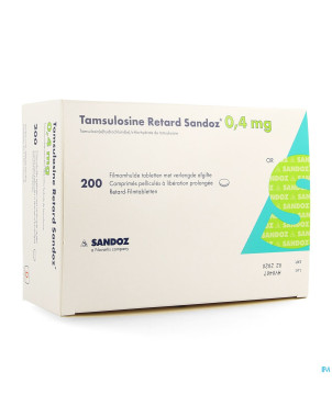 Tamsulosine retard sandoz 0,4mg comp pell 200