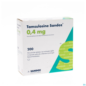 Tamsulosine retard sandoz 0,4mg comp pell 200