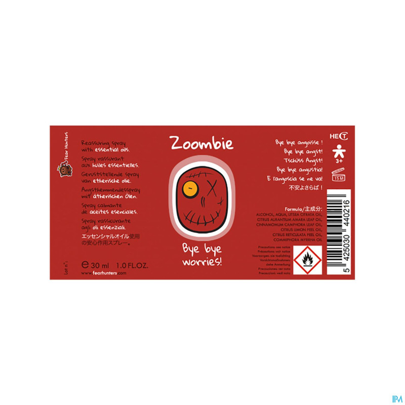 Fear hunters zoombie adieu soucis hle ess spr.30ml