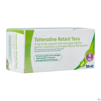 Tolterodine retard teva 4 mg caps liber prol 84