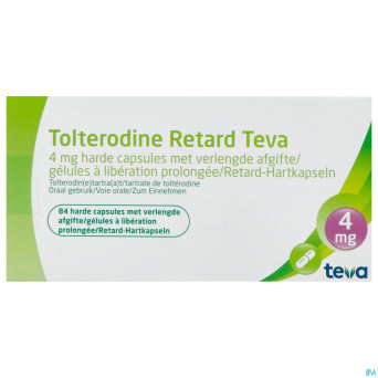 Tolterodine retard teva 4 mg caps liber prol 84