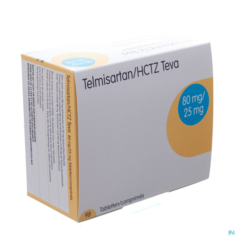 Telmisartan hctz teva 80mg/25 mg tabl  98