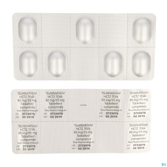 Telmisartan hctz teva 80mg/25 mg tabl  98