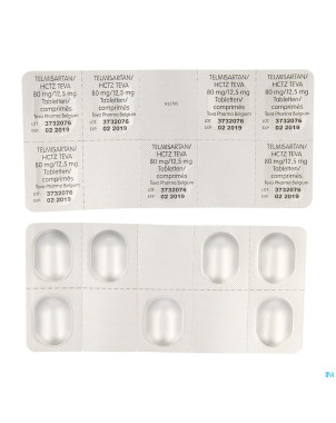 Telmisartan hctz teva 80mg/12,5mg tabl 98