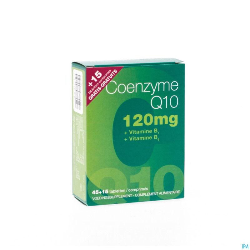 Coenzyme q10 120mg tabl 45 + 15 gratuit    6910