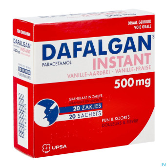 Dafalgan instant vanille fraise gr sach 20x 500mg
