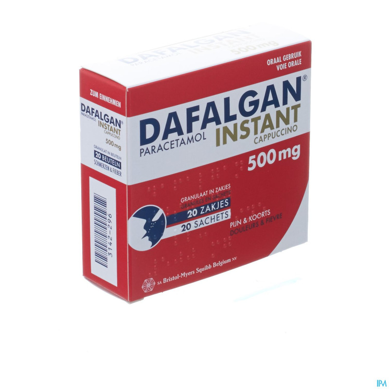 Dafalgan instant cappuccino gran sach 20x 500mg