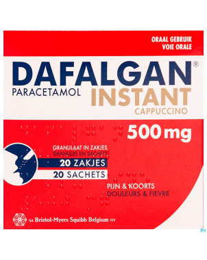 Dafalgan instant cappuccino gran sach 20x 500mg