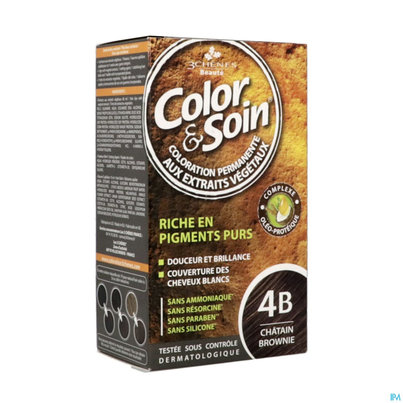 Color&soins 4b chatain brownie    135ml 3chenes