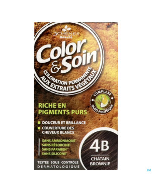 Color&soins 4b chatain brownie    135ml 3chenes