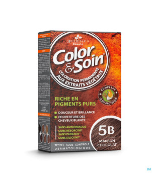 Color&soins 5b marron chocolat    135ml 3chenes