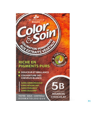 Color&soins 5b marron chocolat    135ml 3chenes