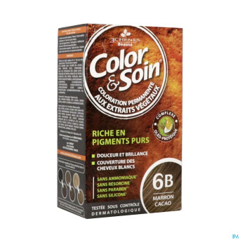 Color&soins 6b marron cacao    135ml 3chenes