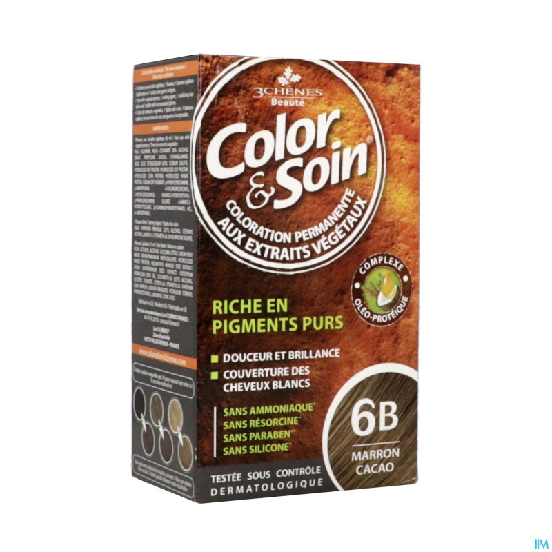 Color&soins 6b marron cacao    135ml 3chenes
