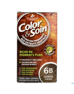 Color&soins 6b marron cacao    135ml 3chenes