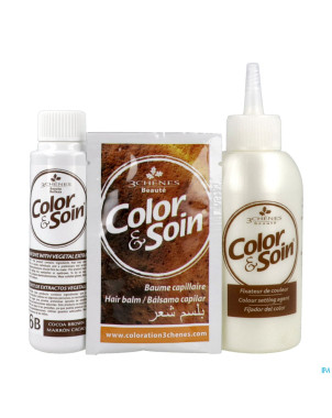 Color&soins 6b marron cacao    135ml 3chenes
